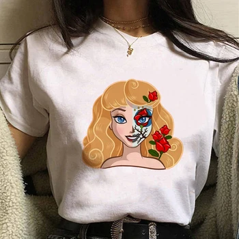 Pocahontas Disney T Krekls Sievietēm Spānija Francija Modes Skelets Princese Tee kreklu Femme Streetwear Harajuku Top Tee Dropshipping