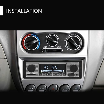 Podofo Auto Auto Radio Bluetooth Vintage Bezvadu MP3 Multimediju Atskaņotājs, AUX, USB, FM 12V Klasisks Stereo Audio Atskaņotājs, Automašīnu Elektriskie