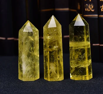 Pointe de cristal naturel Citrine guérison obélite baltmaizi à Kvarca jaune, magnifique ornement pour la décoration de la maison