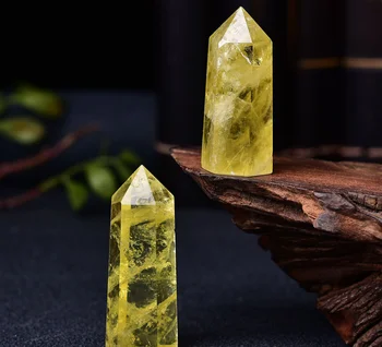Pointe de cristal naturel Citrine guérison obélite baltmaizi à Kvarca jaune, magnifique ornement pour la décoration de la maison
