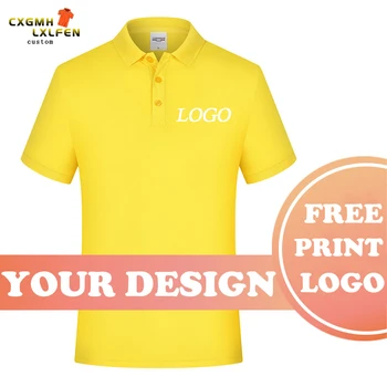 POLO krekls top 12 krāsu pasūtījuma logo īsām piedurknēm krekls super ērtas kokvilnas atloks drukāšanas DIY zīmola tekstu