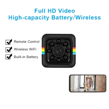 Portatīvo 1080P Wifi Mini SQ11 IP Kamera HD WIFI Mazo Mini Kameras Cam Video Sensors, Nakts Redzamības Videokameru, Mikro Kameras DV Kustības