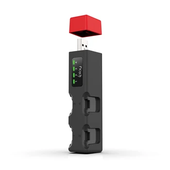 Portatīvo 4 Portu Kontrolieris USB Uzlādes Doks Nintend Slēdzis Gamepad Lādētāju Stacijas Šūpuļa ar Indikatoru