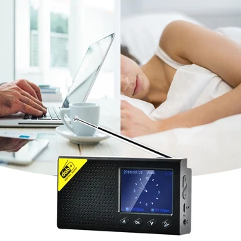 Portatīvo 5.0 Ciparu Radio DAB/DAB+ un FM Uztvērējs, Uzlādējamās Radiofrekvenču 2,4 collu LCD Displejs Audio Apraides Spēlētājs