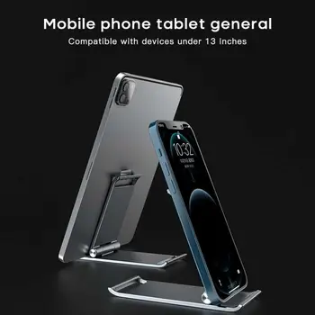 Portatīvo Universāls Telefonu Turētājs Stāvēt IPhone Xiaomi Tabletes Alumīnija AlloyPhone Turētājs Salokāms Mobilā Telefona Statīvs Galda