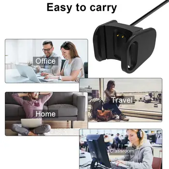 Portatīvā Lādētāju un Adapteri Fitbit Maksas 4 Smart Skatīties Izturīgs Nomaiņa USB Uzlādes Kabelis Klipu Vadu Doks Fitnesa Tracker