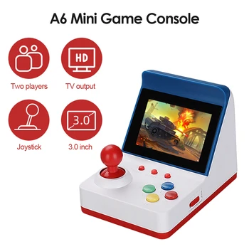 POWKIDDY A6 Mini Pasāža Video Spēļu Konsole, Bērnu Dāvanu Toys8-Bitu Rokas Spēļu Konsole Atbalsta TV iebūvētā 360 Retro Spēles