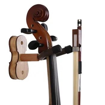 Praktiskā Dizaina Sienas Uzstādīts Vijole Vijole Alts Pakaramais Āķis Izturīgas Koka Bāze Vijole Pakaramais Mājas Studio Sienas Pakaramais Vijolei