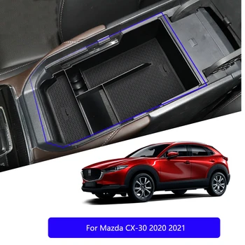 Priekš Mazda CX-30 CX30 2020 2021 Konsoles elkoņu balsts konteineru uzglabāšanas kaste Pielāgot piederumi Auto interjers auto stils