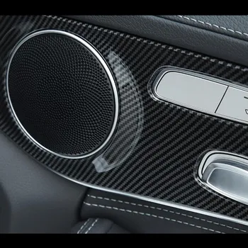 Priekš Mercedes Benz C class W205-18 Oglekļa Šķiedras Stila Automašīnas Durvju Paneļa Vāku Apdare 4gab ABS Auto Interjera Modificētu