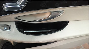 Priekš Mercedes Benz C-Klases W205 GLC Klases X253-2019 Auto Durvju Rokturi Uzglabāšanas Kaste Renes Piederumi Kreisās Puses Disks