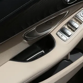 Priekš Mercedes Benz C-Klases W205 GLC Klases X253-2019 Auto Durvju Rokturi Uzglabāšanas Kaste Renes Piederumi Kreisās Puses Disks