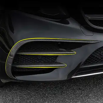 Priekšējais Bamperis Miglas lukturi, Lampas Vāciņu, Apdares Lentes Uzlīmes Auto Car Styling Par Mercedes Benz E Klases AMG E43 E63 W213 2016-2020