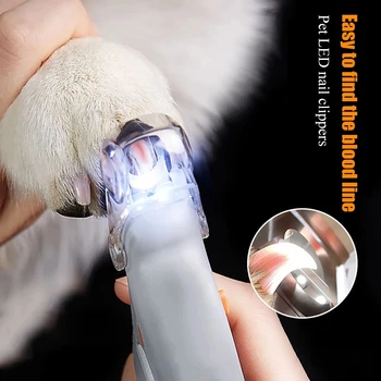 Profesionālā dzīvnieku Nagu Clipper Šķēres LED Gaismas Pet Suns, Kaķis Nagu Pirksta Nagu Griešanas Šķērveida Suņiem Nagu Šķēres, Mājdzīvnieku preces