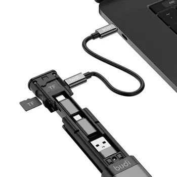 PRĀTĀ Multi-funkciju Smart Adapteris Kartes Uzglabāšanas Datu Kabelis USB Box Universāla, Lai iPhone Xiaomi Huawei Noderīgu Tālruņu Piederumi