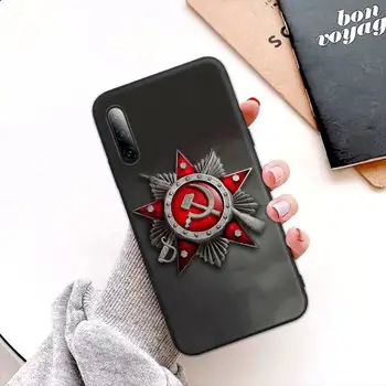PSRS Karogu, Padomju Savienības Melna Gumijas Phone Gadījumā Redmi S2 4X 5 5A 6 Plus 6A 7 7A 8. 8.A 9 9A Vāciņu
