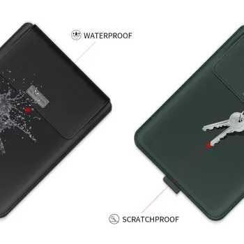 Pu Ādas Klēpjdators Piedurkne Soma Case For Macbook Air, Pro 13 15 M1 2020. Gadam Grāmatiņa Vāks Lenovo Huawei Dell HP 11 14 15 collu Gadījumā