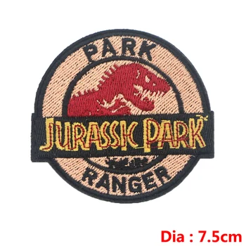 Pulaqi Dinozauru Jurassic Park Plāksteri Apģērbu Līniju Par Žetons Metāla Rokgrupa Plāksteri Šūšanas Kaķis Izšūti Plāksteri, Lai Jaka