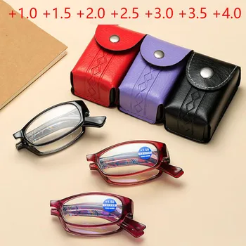 Purpura Un Sarkanā Modelis Anti-zila Gaisma Sievietes Lasīšanas Brilles Reizes Rāmi Hyperopia Brilles +1.0 +2.0 +2.5 +3.0 +3.5 +4.0