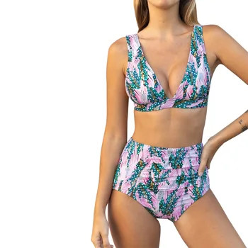 Push Up Seksīgi Bikini, Leoparda Augsta Vidukļa Peldkostīmi Sieviešu Peldkostīms Ir 2021. Raibs Beachwear Brazīlijas Bikini Siksna Peldkostīms