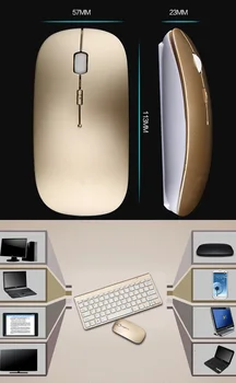 Pārnēsājams Mini Tastatūru, Peli Combo 2.4 G Bezvadu Tastatūras, Peles Komplekts Notebook, Laptop Mac Desktop PC Datoru Smart TV PS4