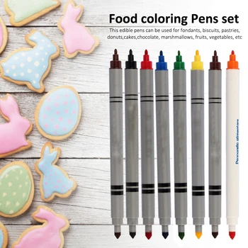 Pārtikas Pildspalvas Marķieri Mīklas Krējums Šokolāde Dekorēšanai Šļirču Krāsas Pildspalvu Virtuves Kūka Cepumu Saldējums Smalkas Dekorēšanas Uzgaļiem