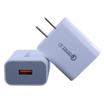 QC 3.0 Ātru Lādētāju 18W Par Xiaomi Samsung USB Ports Mini Ceļojumu Sienas Lādētāju, Ātrās Uzlādes Adapteri MUMS Plug ES AU UK Vairumtirdzniecības