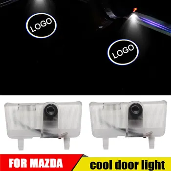QCDIN Pāri, par MAZDA LED Auto Durvīm, Laipni Gaismas Logo Projektoru Gaismas MAZDA6 RX8 ATENZA CX-9 RUIYI MAZDA8 MPV