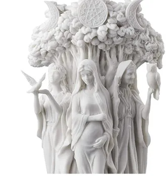 Radošā grieķu dieviete Reliģijas Ķeltu Dandu Trīskāršo Dievieti Cer Novākt Darbvirsmas Rotājumi Sveķu Reliģijas Mājas Dekoru