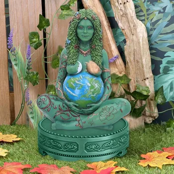 Radošā Mātes Zemes Mākslas Statuja Polyresin Zemes Māte Statuetes Dārza Rotājumu Statuja, Mātes Diena Brīvdabas Skulptūru Kuģiem