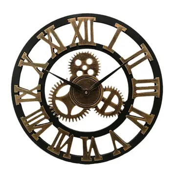 Radošā retro sienas pulkstenis modes sienas pulkstenis dekoratīvās rīku sienas pulkstenis dzīvojamā istabā sienas pulkstenis