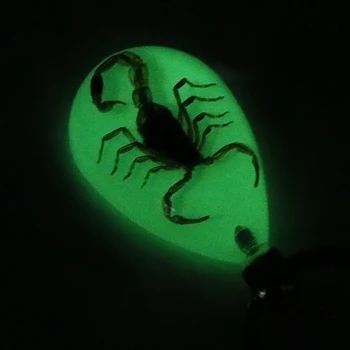 Radošā Scorpion Keychain Atslēgu Turētājs Somā Maku Kulons Scorpion Dzintara Kulons Noctilucent Auto Keyring Atslēgu Riņķi