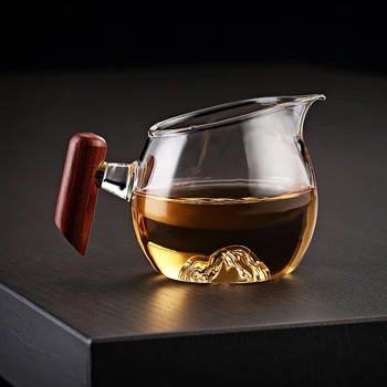 Radošā Taisnīgu Kausa Koka Rokturi Termiski Izturīga Stikla Kausa Skaistumu Kafijas Krūze Kung Fu Teaware Piederumi Master Tases Dekoru Krūzes Dāvanu