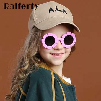 Ralferty Zīdaiņu Meitenēm Saulesbrilles Polarizētās Lēcas Elastīga Ziedu Rāmis Bērniem, Bērnu Saules Brilles Anti UV Toņos Oculos