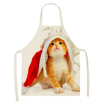 Red Hat Kaķis, Suns Modelis Virtuves Piedurknēm Priekšauti Kokvilnas Veļu, Priekšautiņi 53*65 Sadzīves Sieviešu Tīrīšanas Pinafore Gatavošana Mājās 46392