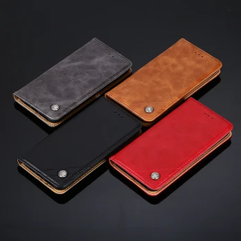 Retro āda Flip Case For Xiaomi Redmi 8. 8.A 3 4 5.A 6. 7.A K20 PRO Xiaomi MI 8 9 lite 9T kartes Slots, Maks Flip cover Klasisks Gadījums