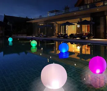 RGB, 16 Krāsas LED Saules Gaismas Peldošs Baseins Lampas IP67 Waterproof Bumbu Apgaismojumu, džakuzi Nakts Gaismas Baseins Rotaļlietas Āra Dārza