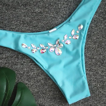 Rhinestone mirdzēt mini peldēšanas tērps sievietēm brazīlijas bikini komplekts sexy peldkostīms 2 gabals peldēties uzvalku sieviešu peldkostīmi push up