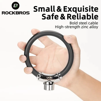 ROCKBROS Bike Lock Electric Velosipēdu Gredzens Bloķēšanas Anti-theft Cable Lock Portatīvie Mini MTB (kalnu divriteņu) Ceļu Velosipēds Drošības Slēdzenes