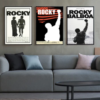 Rocky Klasisko Filmu Audekla Gleznas Ziemeļvalstu Mūsdienu Mākslas Plakāti un Izdrukas Sienas Art Attēlus Dzīvojamā Istaba Mājas Apdare