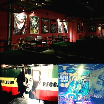 Rokgrupa \ Hip Hop \ Smagā Metāla \ Regga Plakātu Četru caurumu Karogs Banner Gobelēns Vintage Sienas Mākslas Bārs, Kafejnīca, Mājas Apdare A1