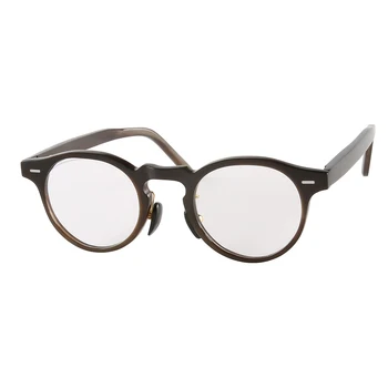 Roku darbs ovāls apaļš kaķu acs optiskās lasīšanas brilles brilles briļļu rāmis mazs, melns nekustamā dabas ragu saulesbrilles