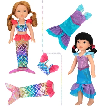 Rotaļlietas Lelle drēbes 36-40cm FAMOSA Nancy Lelle Silikona lelle aksesuāri, Modes sirēna peldkostīmu, kleita