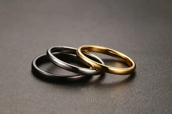 Rožu zelta gredzens astes gredzenu sieviešu Japāņu un korejiešu versijas vienkāršu krāsu zelta, titāna tērauda gredzena modes rotaslietas gredzens