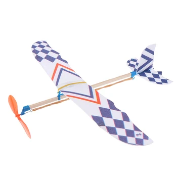Rubber Band Powered Lidmašīna Maz Thunderbird DIY Samontēti Aviācijas Lidmašīnas Modeli, Rotaļlietas DIY Zinātne Bērniem Rotaļlietas Jaunu