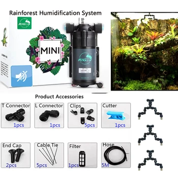 Rāpuļi Fogger Migla Sprinkleru Rainforest Tvertne 360 Regulējams Akvārija Ūdens Pet Dīķis, Baseins, Zivju Ūdens Misting Sistēmas
