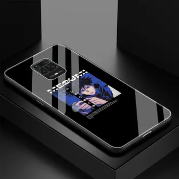 Rūdīta Stikla Phone Gadījumā Xiaomi Redmi, Ņemiet vērā, 10 Pro, Max 9S 9T 9 8 8T 8.A 7. 9.A 9.C K40 Jujutsu Kaisen Anime Segtu Coque Fundas