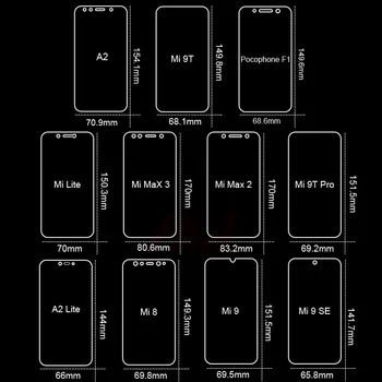 Rūdīta Stikla Xiaomi Mi 9 SE Stikla Mi 8 Lite Ekrāna Aizsargs, par Xiaomi Mi 9 9T 8 Lite A2 A3 Pocophone F1 MAX 3 2 Stikla