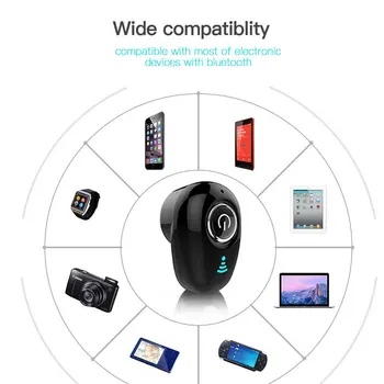 S650 Mini Bluetooth V4.1 Austiņu EDR, Trokšņu samazināšanas Neredzams Austiņas, Android vai IOS Ierīci, 1gb Bezvadu Austiņas Ar Mic