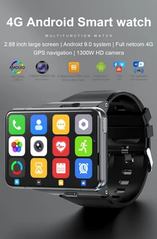 S999 4G Wifi Smart Skatīties Android 9.0 OS 4G 64G GPS SIM Karti Sirds ritma Monitors Smartwatch ar IP67 Waterproof 13.0 MP Kamera